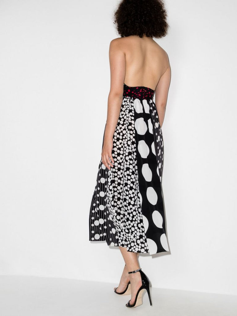 Polka Dot Halterneck Dress
