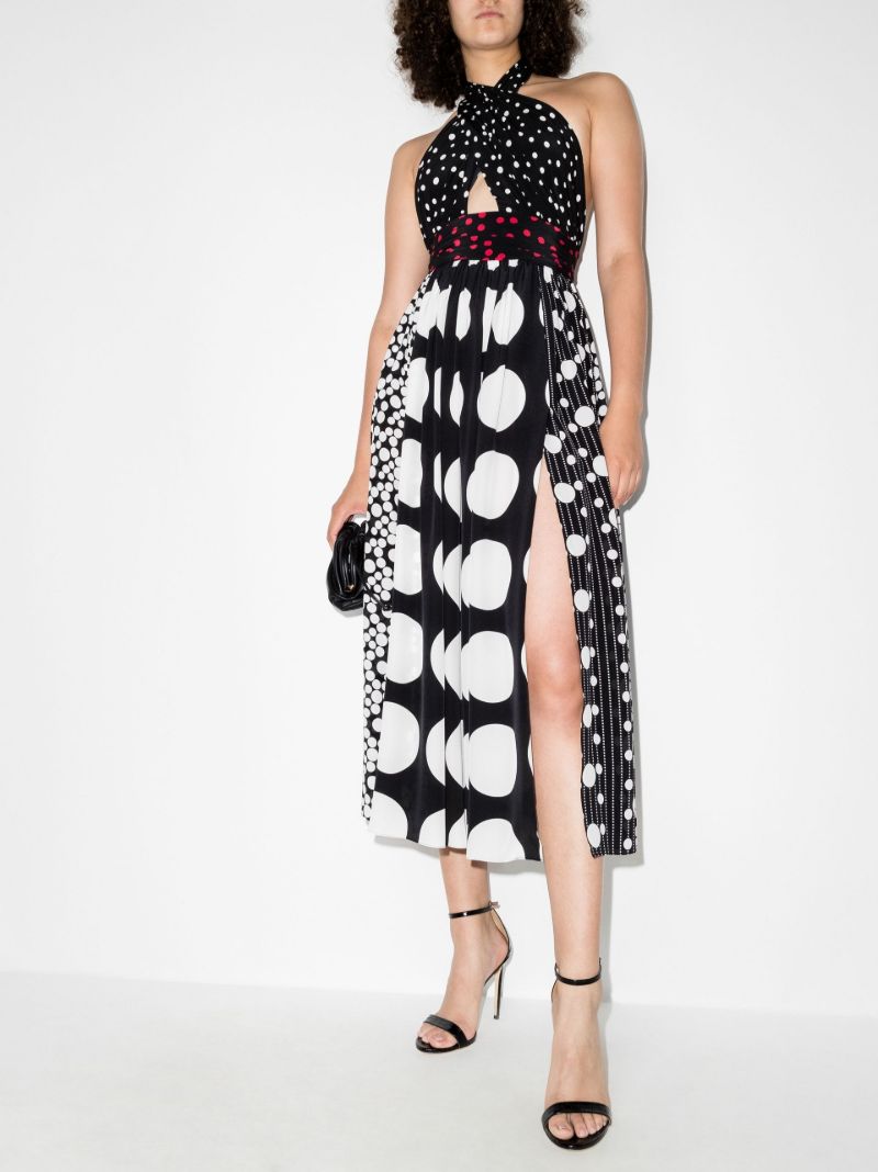 Polka Dot Halterneck Dress