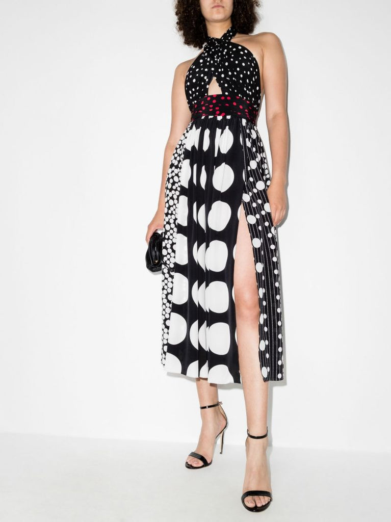 Polka Dot Halterneck Dress