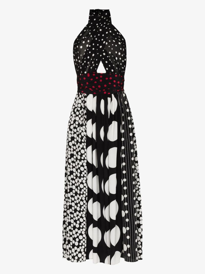 Polka Dot Halterneck Dress