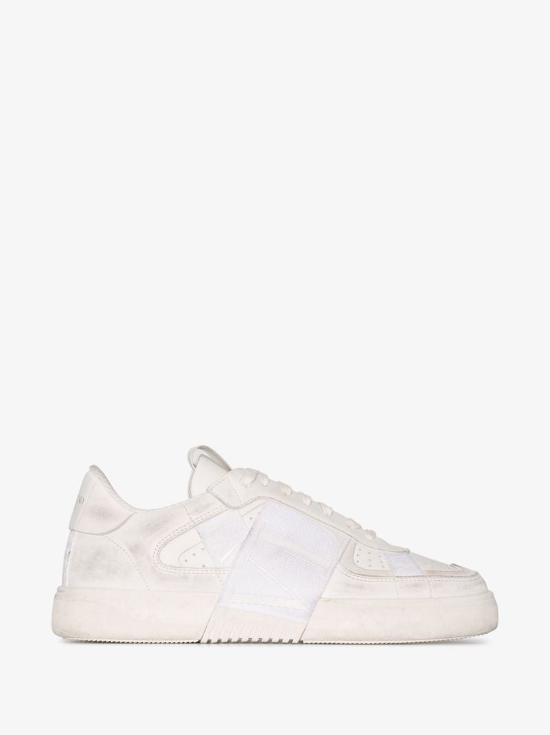 White Vl7n Leather Sneakers