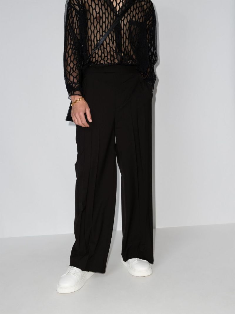 Pleated Wide Leg Trousers