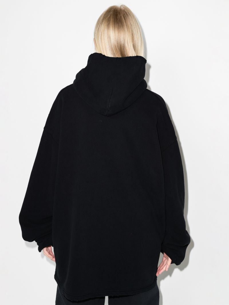 Black Free Cotton Hoodie