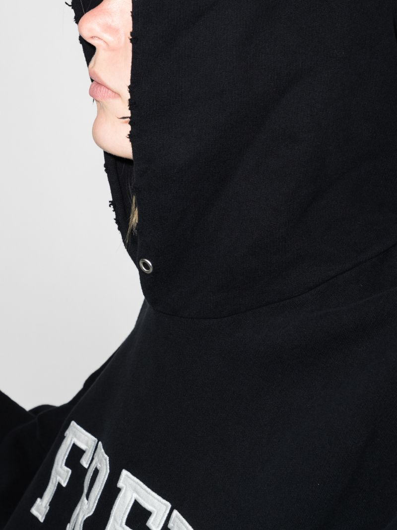 Black Free Cotton Hoodie