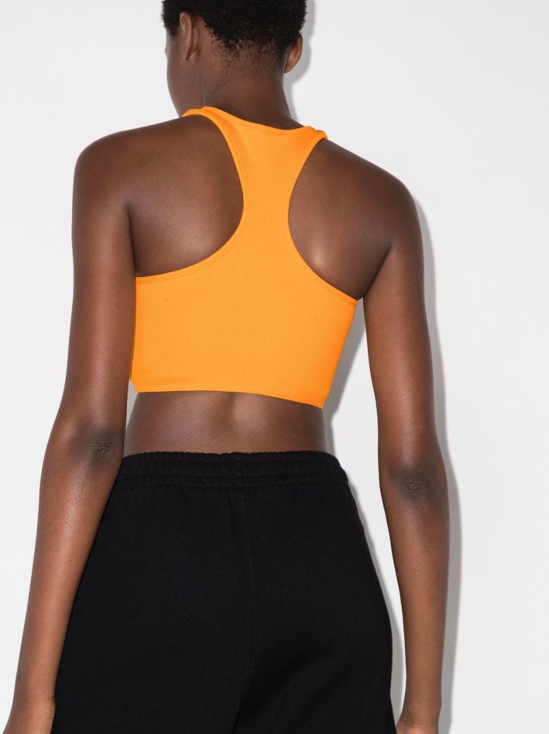 Logo Print Cropped Tank Top