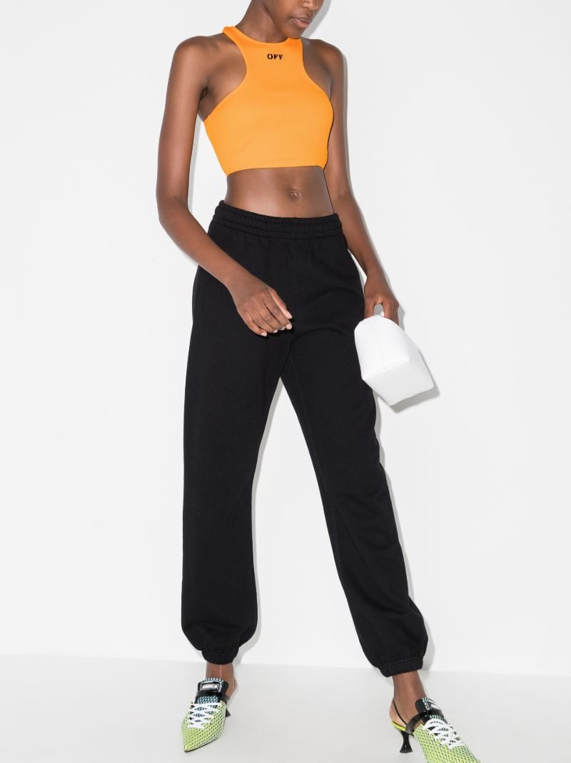 Logo Print Cropped Tank Top