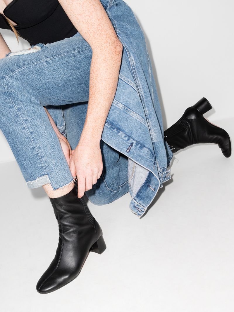Black Saint HonorÃ_x0083_Â© 50 Leather Ankle Boots