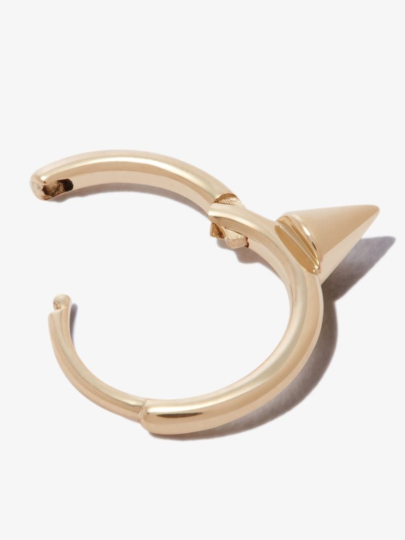 18k Yellow Gold Spike Hoop Earring