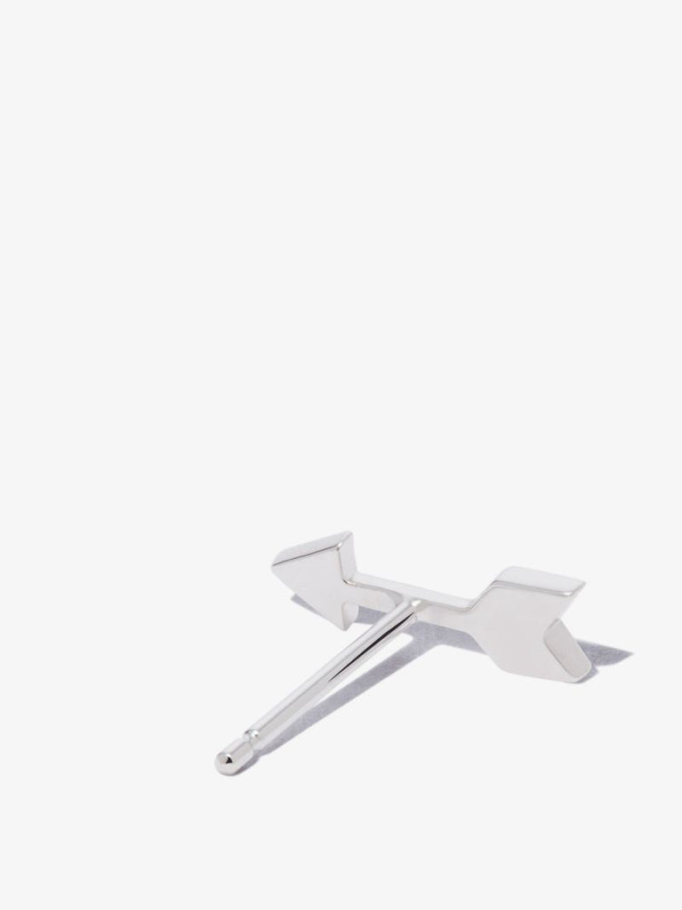 18k White Gold Arrow Diamond Earring