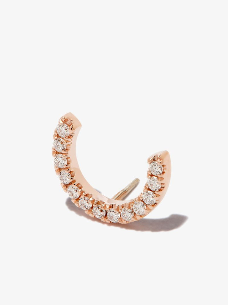 18k Rose Gold Demi Eternity Diamond Earring