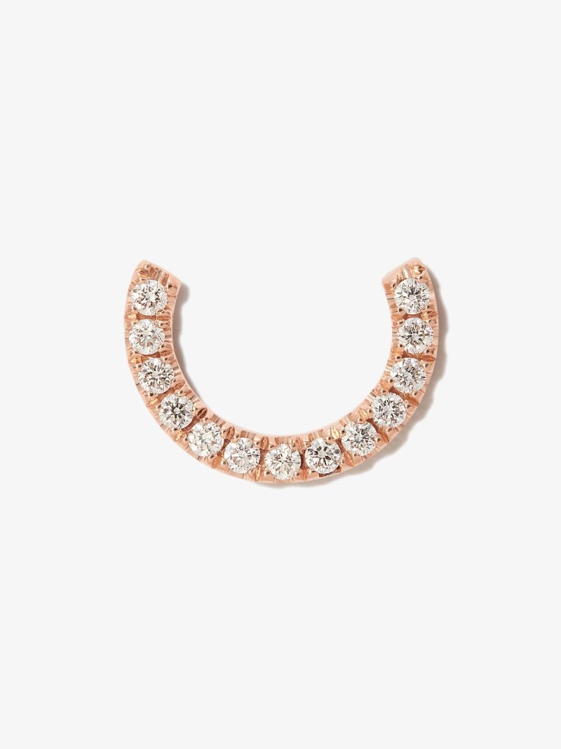 18k Rose Gold Demi Eternity Diamond Earring