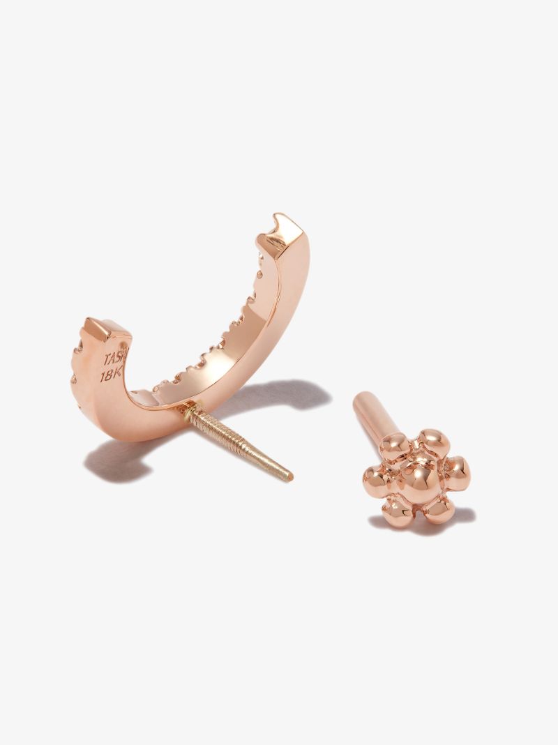 18k Rose Gold Demi Eternity Diamond Earring