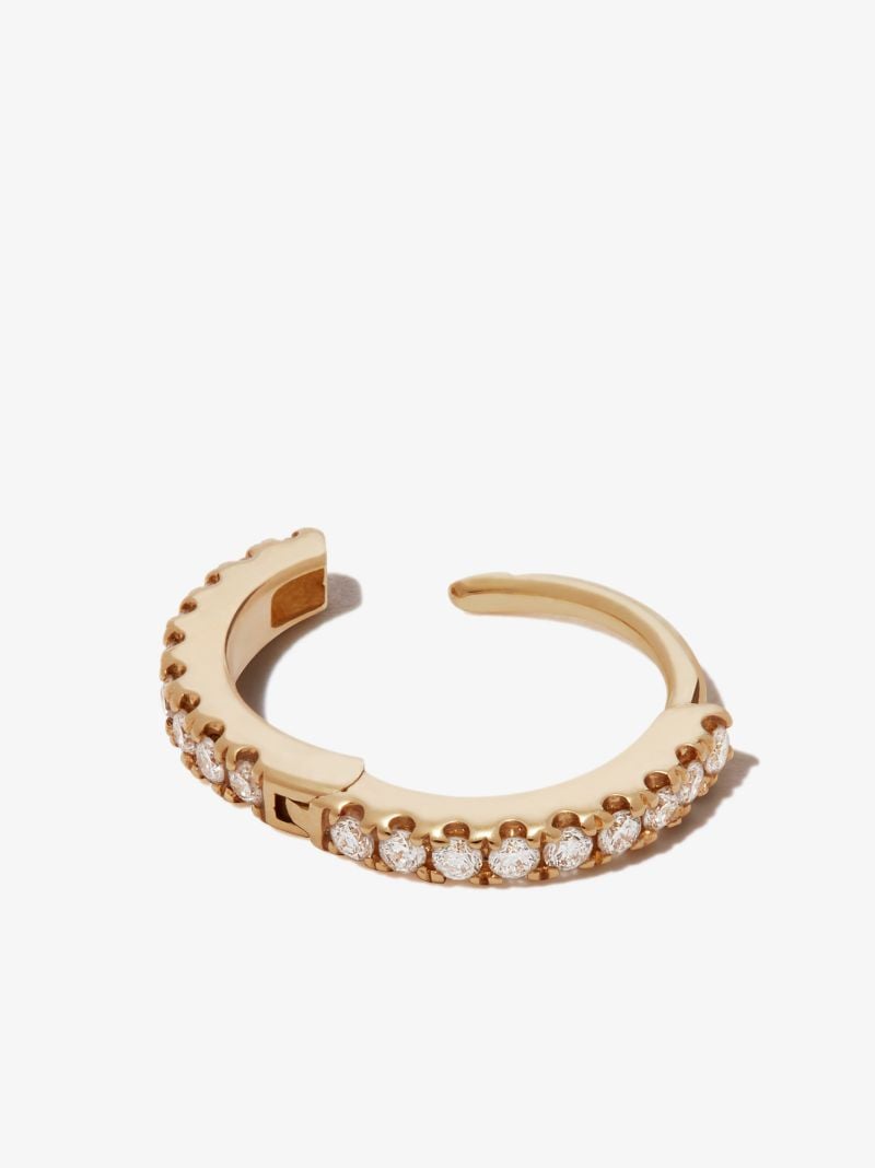 18k Yellow Gold Eternity Diamond Earring