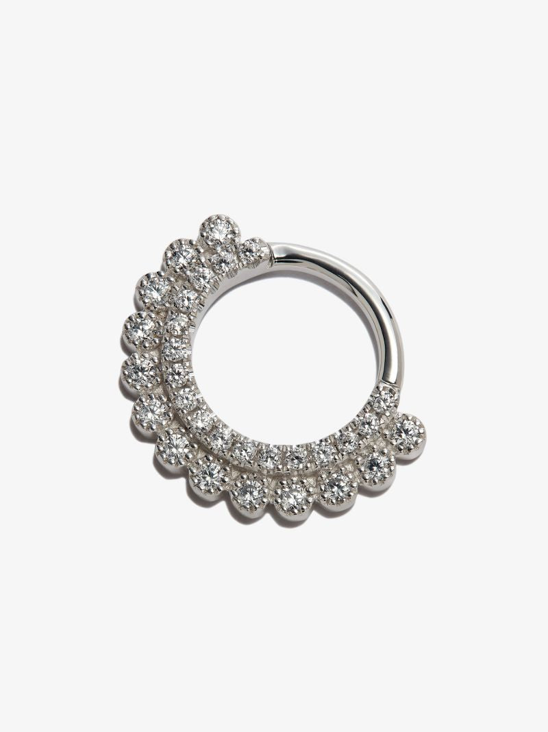 14k White Gold Apsara Cubic Zirconia Earring