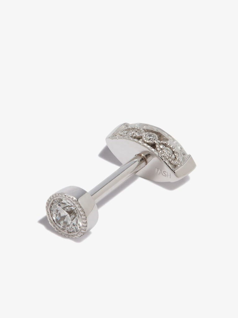 18k White Gold Marquise Diamond Earring