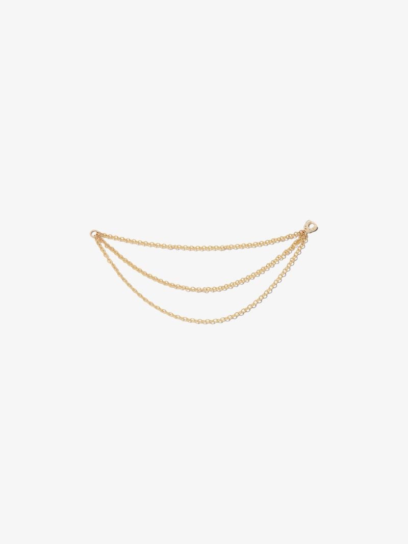 18k Yellow Gold Triple Chain Charm