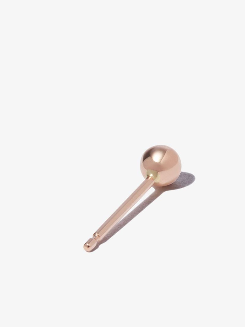 18k Rose Gold Ball Stud Earring