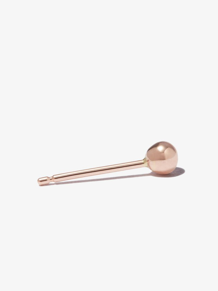 18k Rose Gold Ball Stud Earring