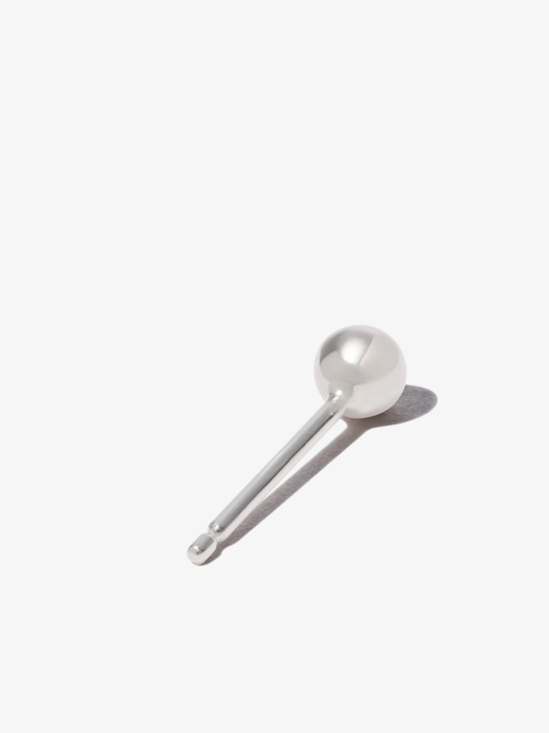 18k White Gold Ball Stud Earring