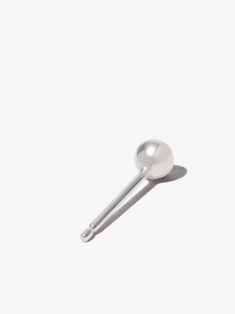 18k White Gold Ball Stud Earring