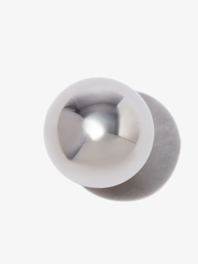 18k White Gold Ball Stud Earring