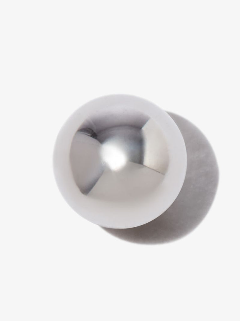 18k White Gold Ball Stud Earring