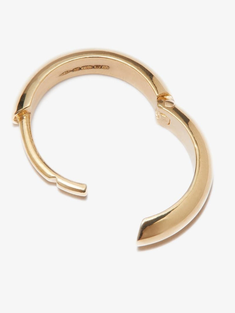 18k Yellow Gold Huggie Hoop Earring