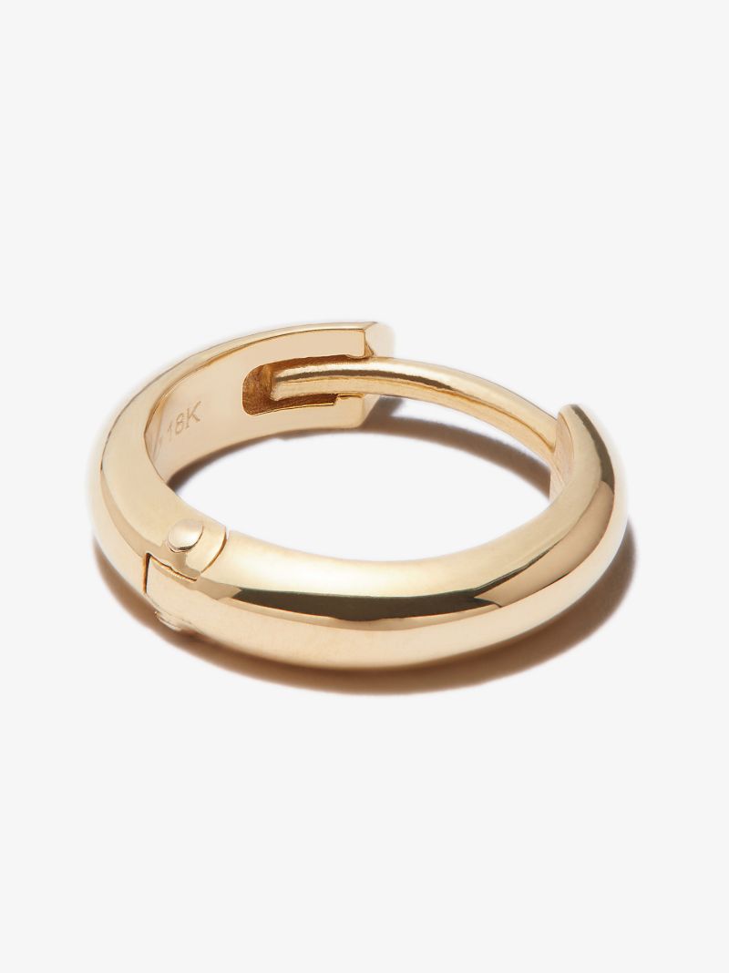 18k Yellow Gold Huggie Hoop Earring