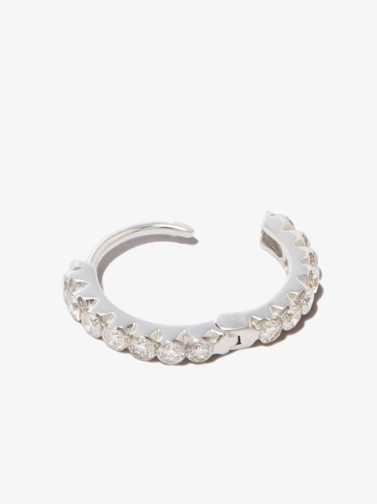 18k White Gold Eternity Diamond Hoop Earring