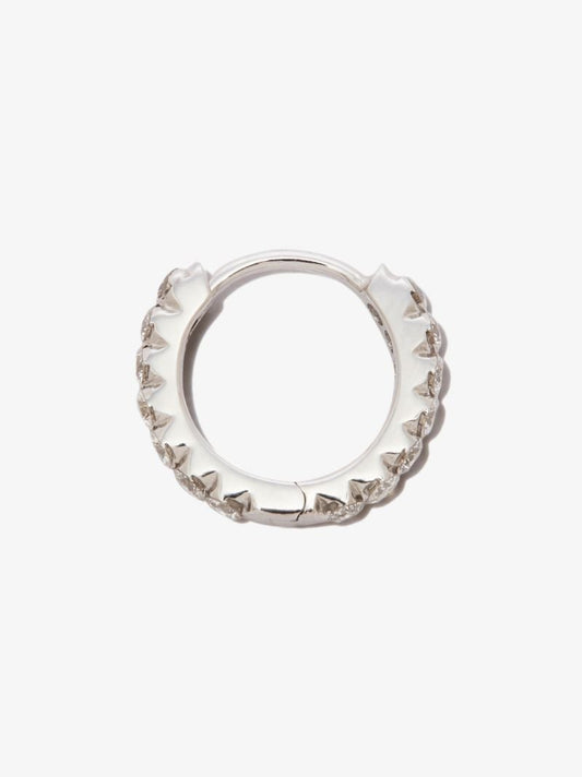 18k White Gold Eternity Diamond Hoop Earring