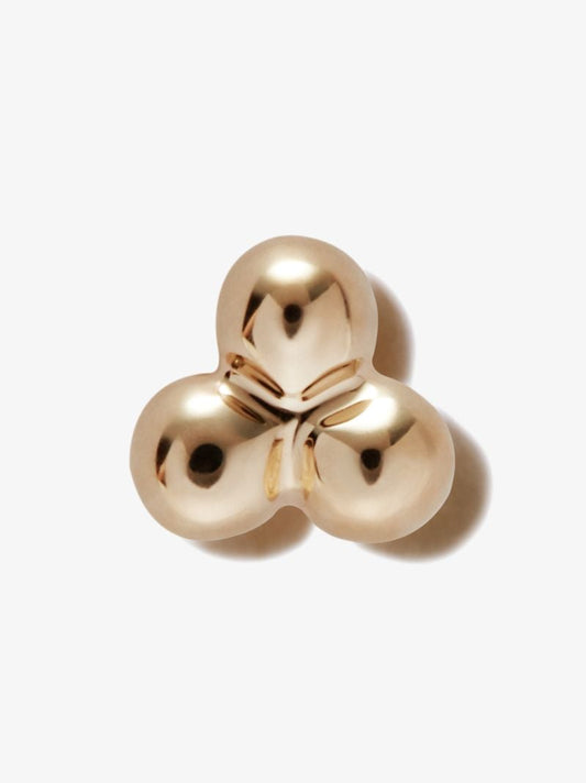 18k Yellow Gold Three Ball Trinity Earring