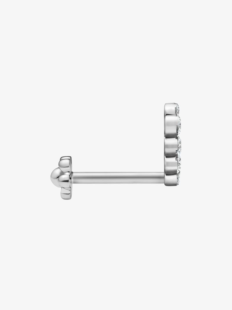 18k White Gold Demi Eternity Diamond Earring