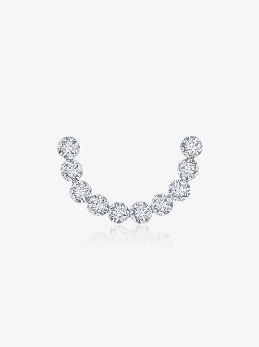 18k White Gold Demi Eternity Diamond Earring