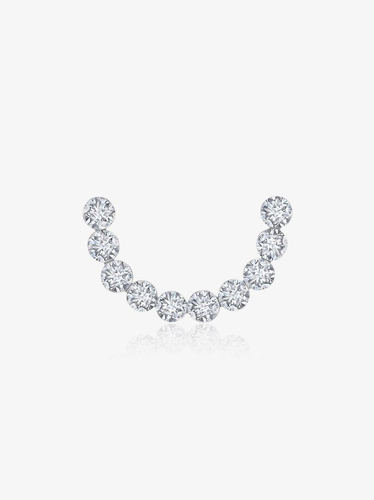 18k White Gold Demi Eternity Diamond Earring