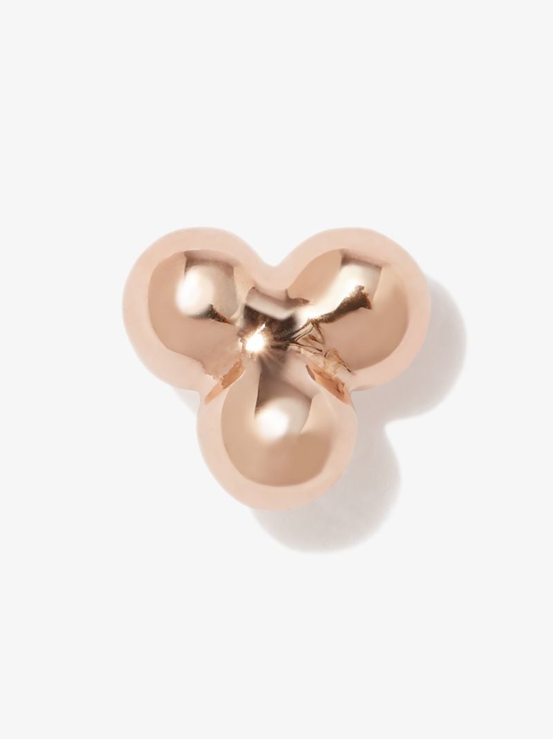 18k Rose Gold Three Ball Trinity Earring