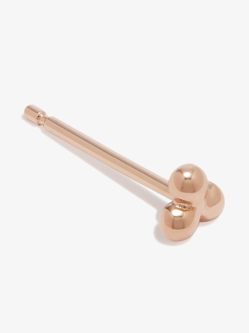18k Rose Gold Three Ball Trinity Earring