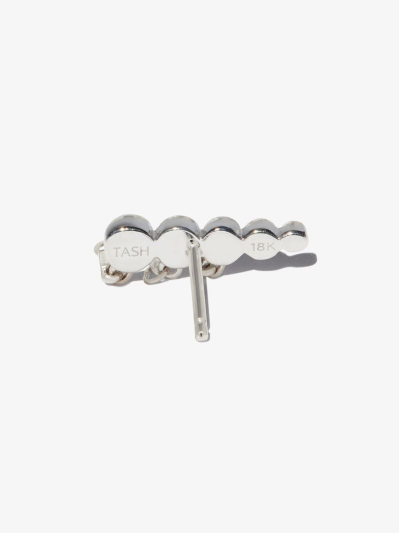 18k White Gold Crescendo Diamond Earring