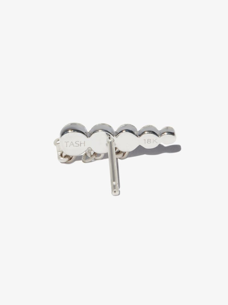 18k White Gold Crescendo Diamond Earring