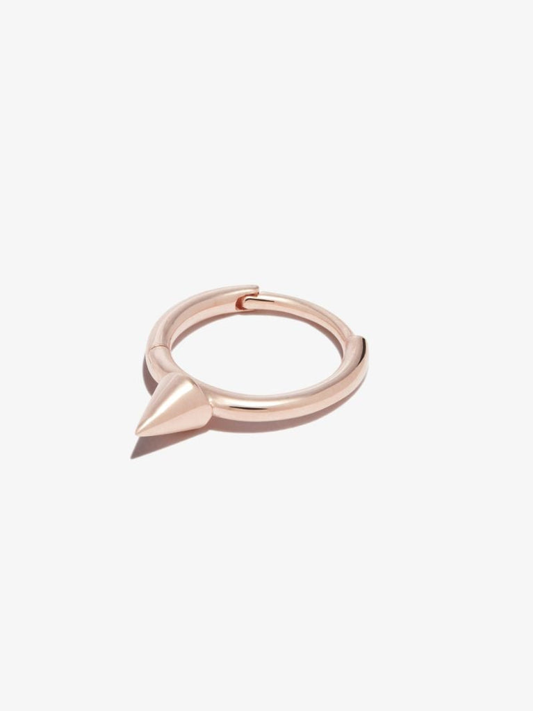 18k Rose Gold Spike Hoop Earring