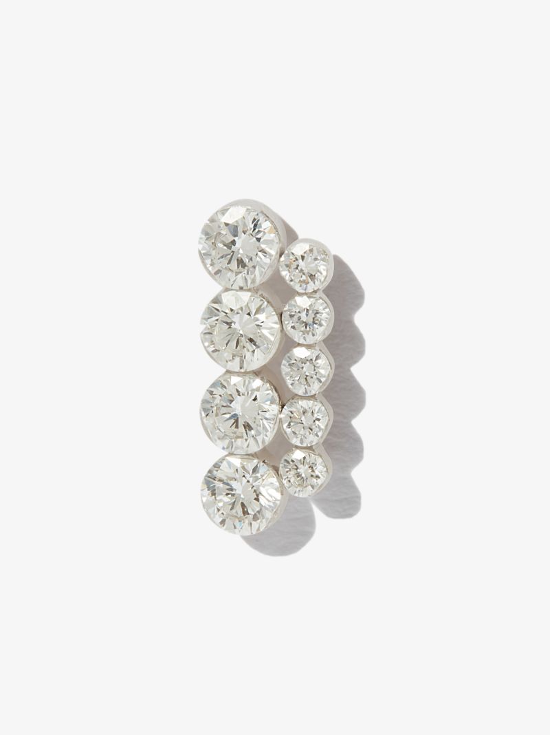 18k White Gold Apsara Diamond Earring