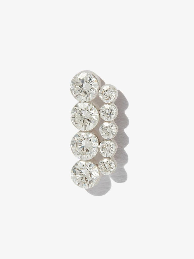 18k White Gold Apsara Diamond Earring