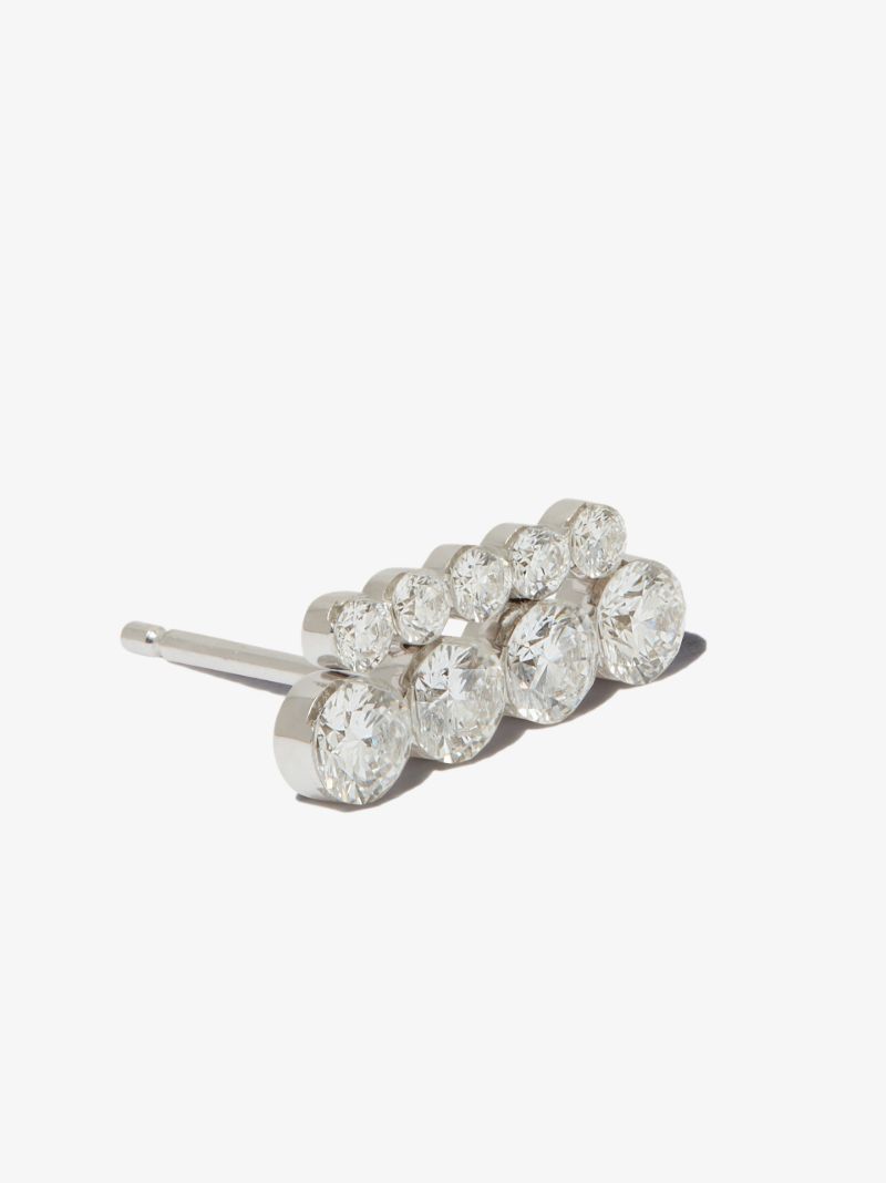 18k White Gold Apsara Diamond Earring