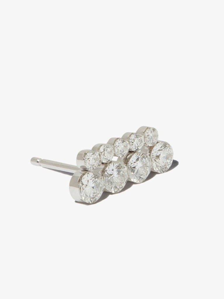 18k White Gold Apsara Diamond Earring
