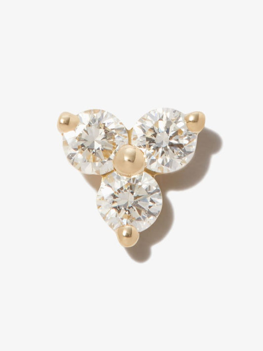 18k Yellow Gold Trinity Diamond Earring
