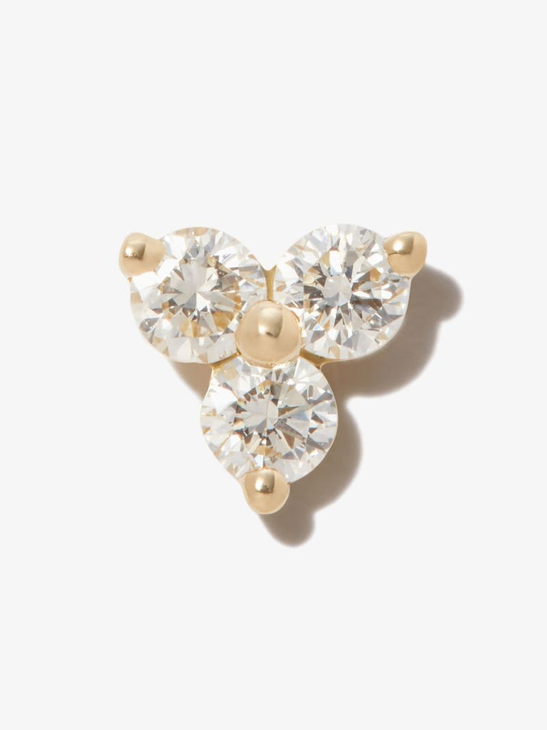 18k Yellow Gold Trinity Diamond Earring