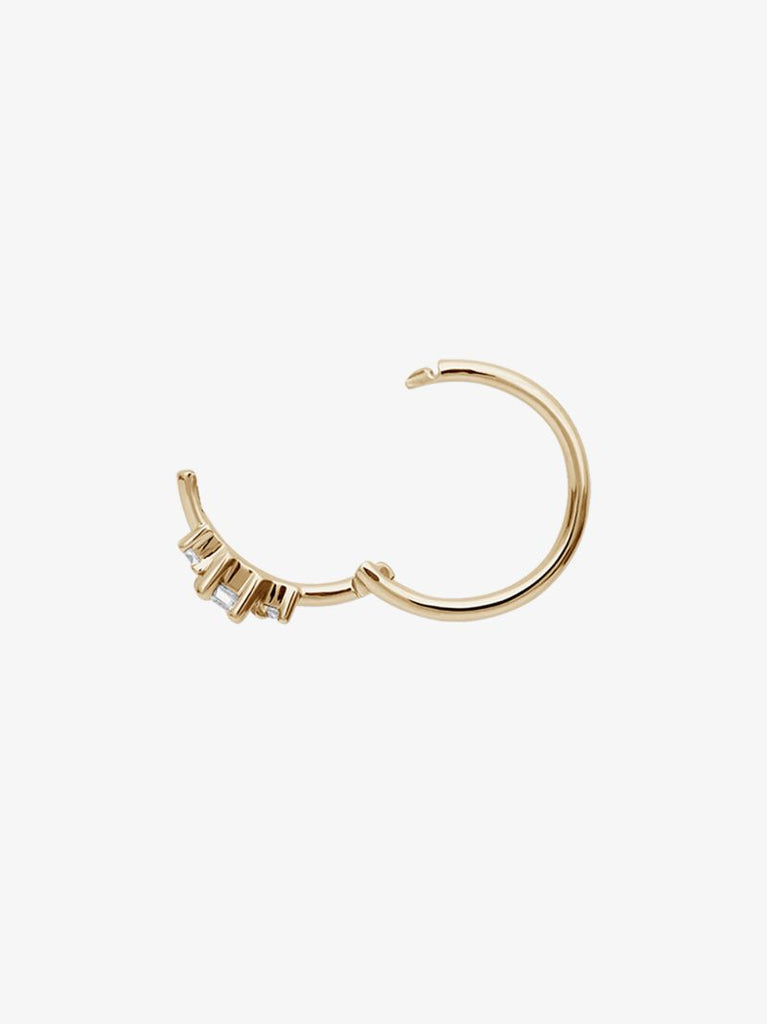 18k Yellow Gold Princess Diamond Earring