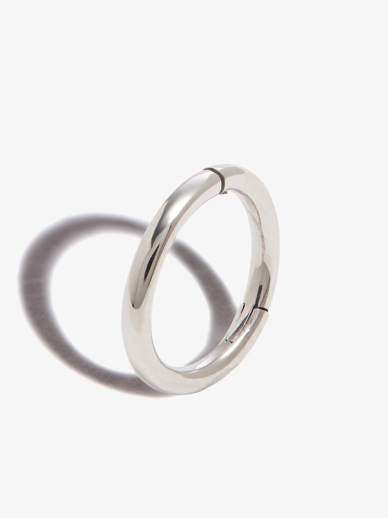 18k White Gold Hoop Earring