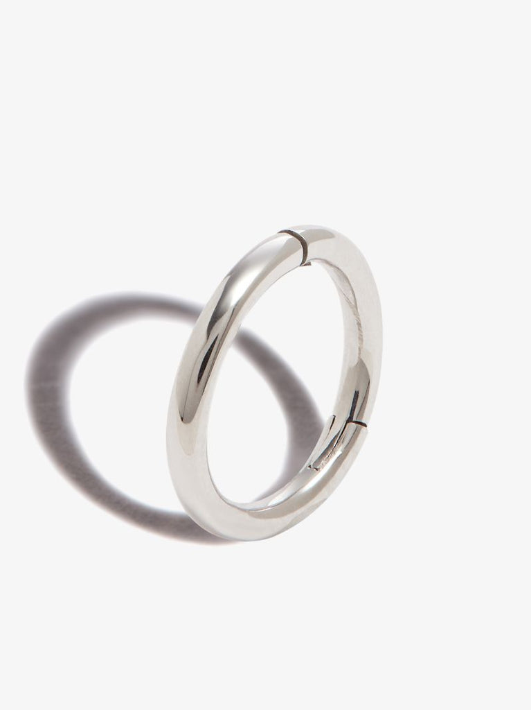 18k White Gold Hoop Earring