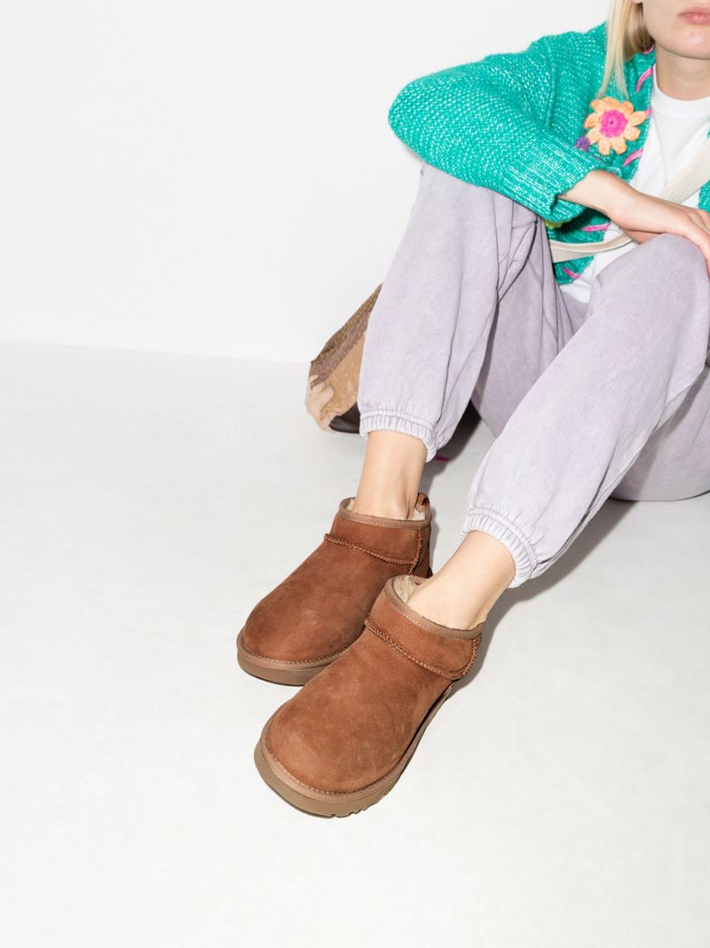 Brown Classic Ultra Mini Suede Boots