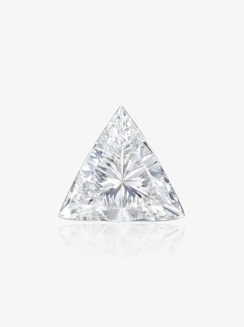 18k White Gold Triangle Diamond Stud Earring